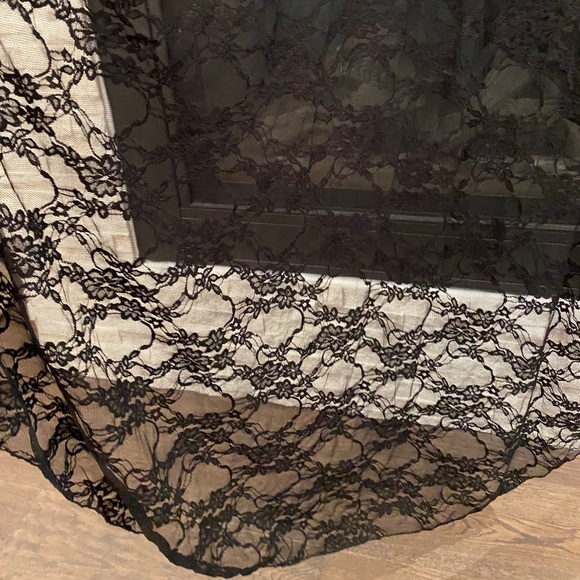 Strapless Black Lace high low dress - Picture 6 of 6